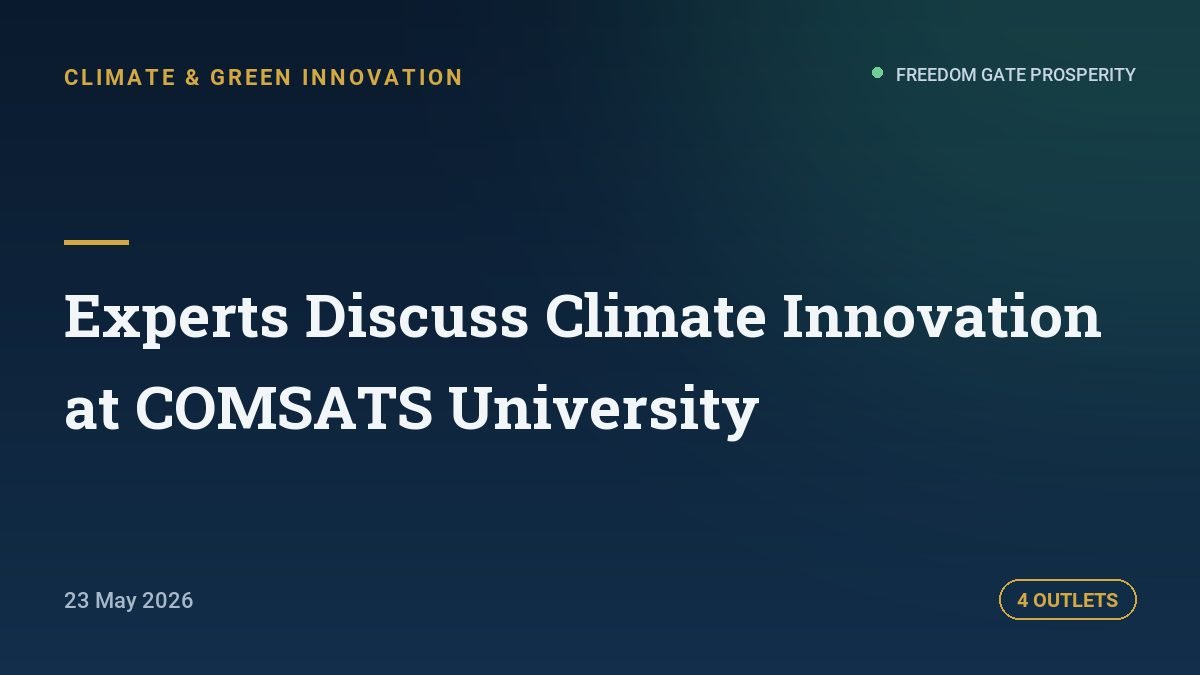 Experts Discuss Climate Innovation at COMSATS University