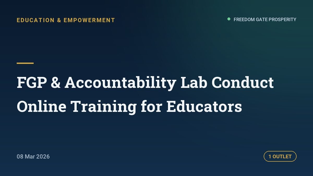 FGP & Accountability Lab Conduct Online Training for Educators