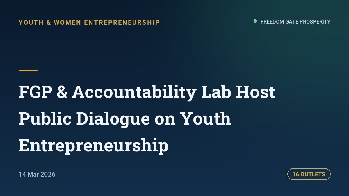 FGP & Accountability Lab Host Public Dialogue on Youth Entrepreneurship